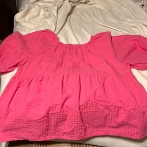 Old Navy size medium pink puff sleeve